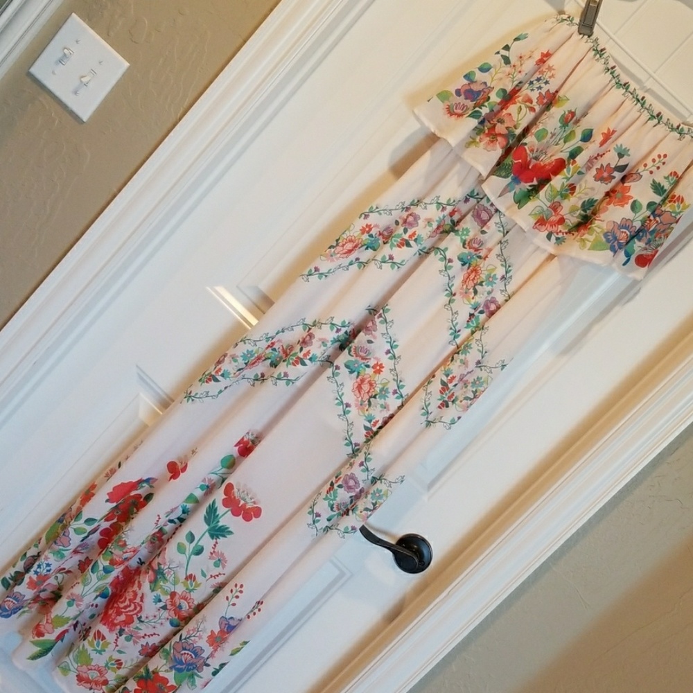 Off the shoulder floral maxi dress